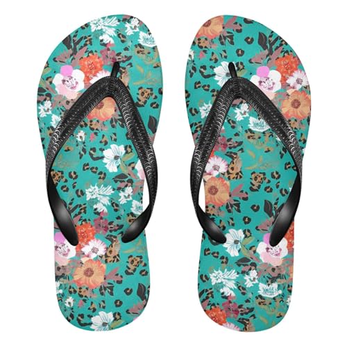 Flora Flowers Green Flip Flop Beach Summer Casual Sandal for Women & Men Shower Shoes 20861852