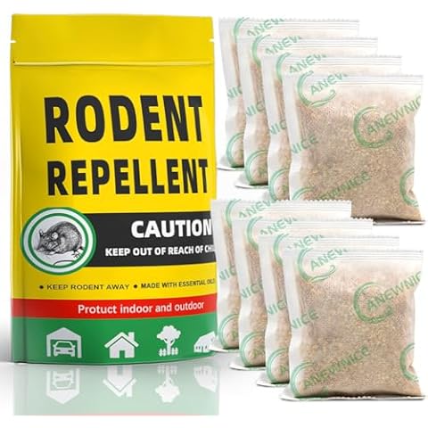 Rodent Repellent, Mouse Repellents Outdoor,Natural Mice Repellent Indoor, Peppermint Oil to Repel Mice and Rats, Rat Repellent for House,Rat Detterent,Keeps Mice Away,Get Rid of Mice-8P Cover