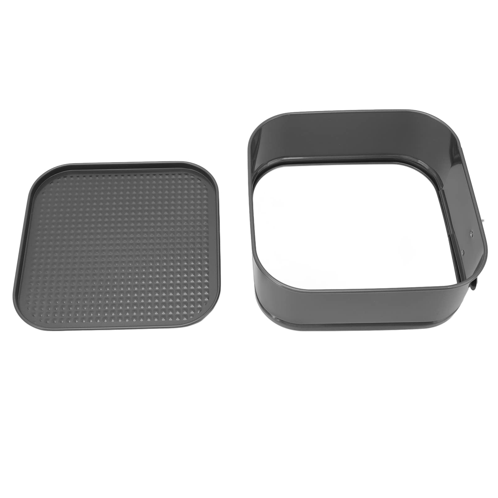 Wakects Molde Desmontable para Tartas, Molde para Tarta de Queso de Acero Al Carbono con Fondo Extraíble y Pestillo de Acero Inoxidable, Revestimiento Antiadherente, Cuadrado a Prueba de Fugas para