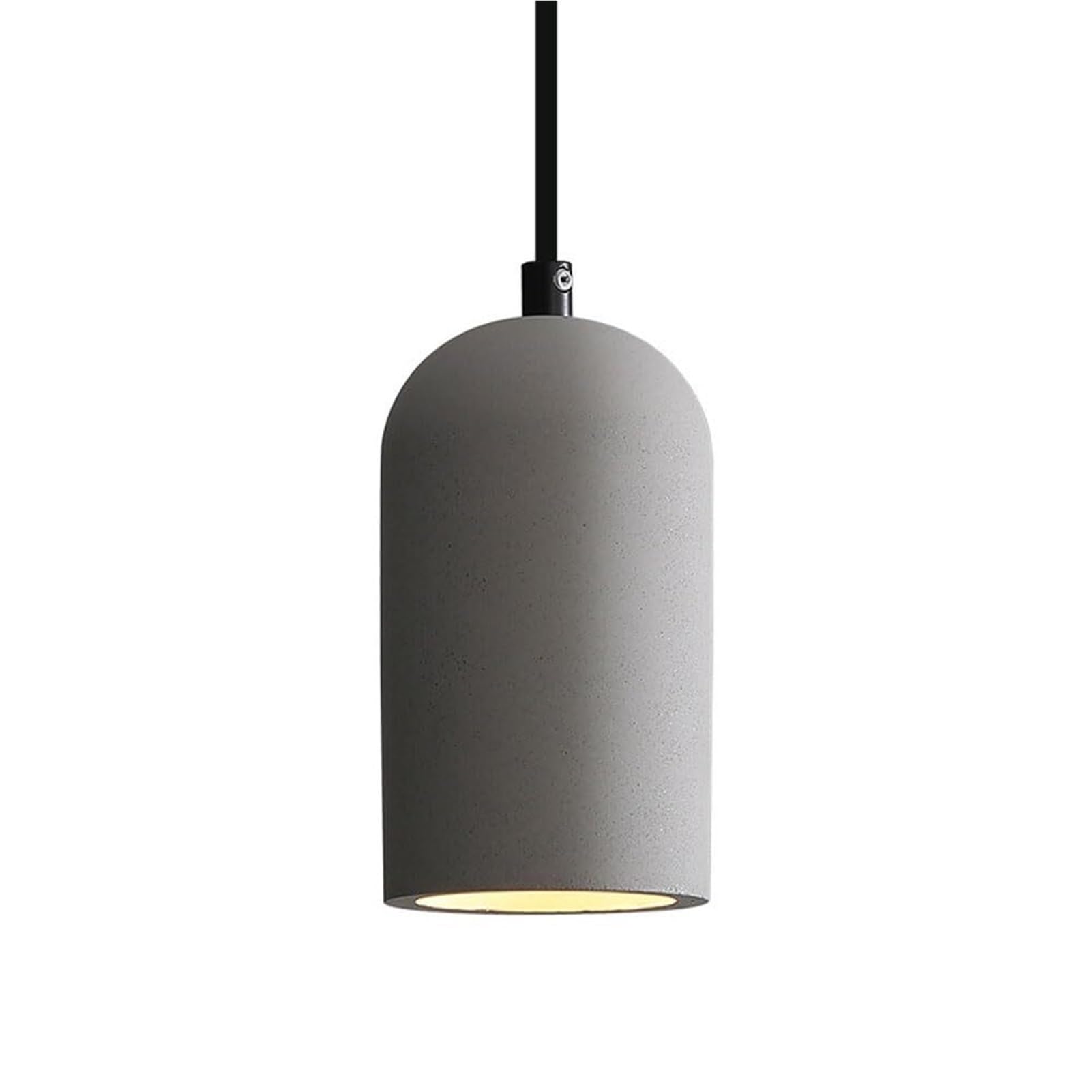 HUAYUSEDF Modern Gray Cylinder Mini Concrete Pendant Lamp Chandelier Hanging Lighting Ceiling Fixture Nordic Industrial Cement for Kitchen Dining Room Bar Living Home Decor