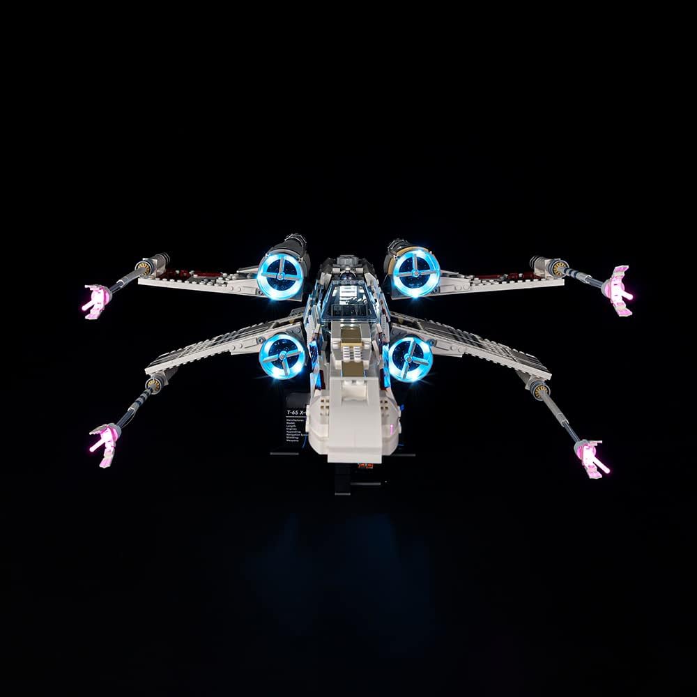 Kyglaring LED Light Kit Compatible with Lego 75355 Model Set, Lighting Accessories Compatible with X-Wing Starfighter, Lights Only (Model Not Included), Remote Sound Version