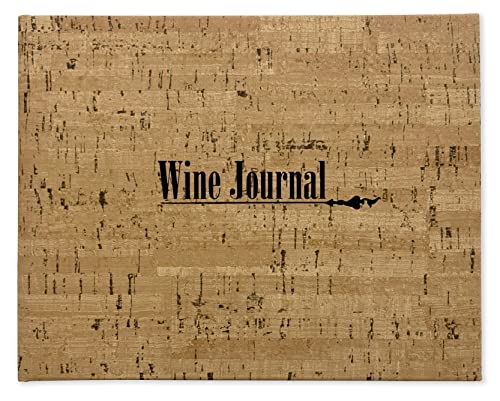 BookFactory Wine Journal Log Book/Collector’s Diary Notebook/Wine Tasting - 72 Pages, Cork Cover Hardbound, 9'' x 7'' (Made in USA)