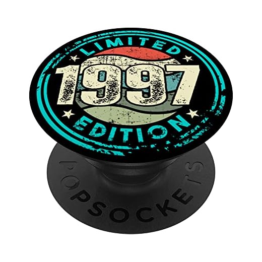 Cumpleaños con edición limitada y nacido en 1997, vintage PopSockets PopGrip Intercambiable