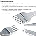 6pcs 1/2/4/6 Prong DIY Diamond Lacing Stitching Chisel Set & Leather Edge Skiving DIY Craft Tool, Hatisan Industrial Grade White Steels Leather Craft Kits - Rugged & Durable (3mm)
