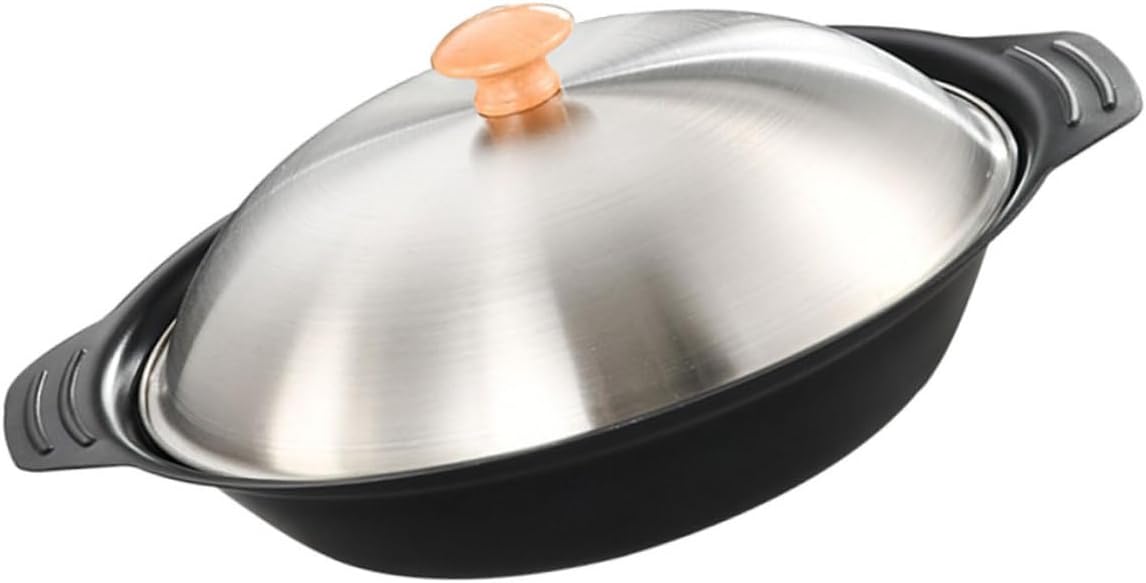 Wok for Camping Double Handle Hot Pot Multi-function Cooking Cookware Cookware Double Frying Pan Daily Use Food Wok