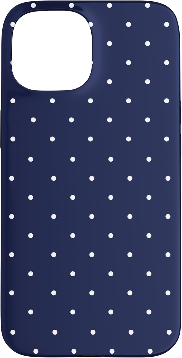 Navy Blue Polka Dots Aesthetic Polkadots Minimalist Women Case for iPhone 17