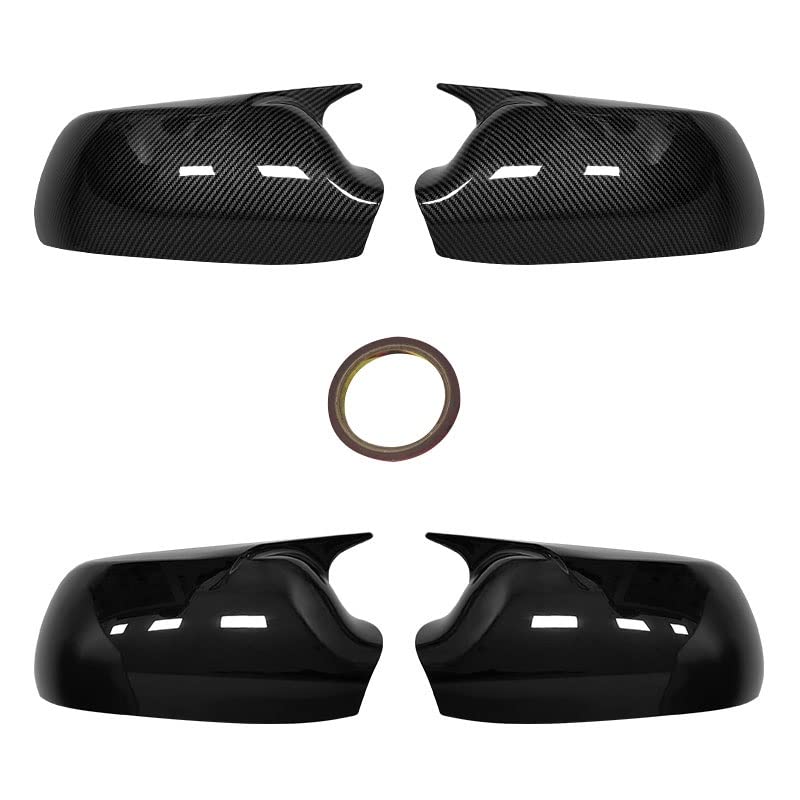 INPETS Per Mazda 3 6 2004 2005 2006 2007 2008 Tappi Copri Specchietto Retrovisore Auto Tappi Specchietti Retrovisori Laterali di Ricambio Accessori Auto Calotte specchietti (Color : Bright Black a pa
