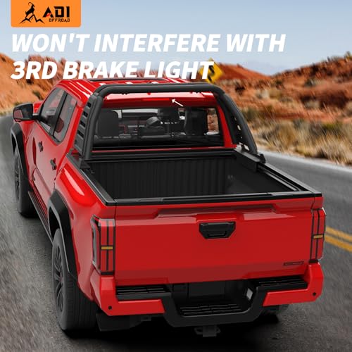 Image of Over-Cab Roll Bar for Full-Size Trucks with Top Light Mount | Sport Bar Compatible with F-150, Silverado Sierra Ram 1500, Tundra, Titan XD | Non-Drill Required (Full-Size Truck)