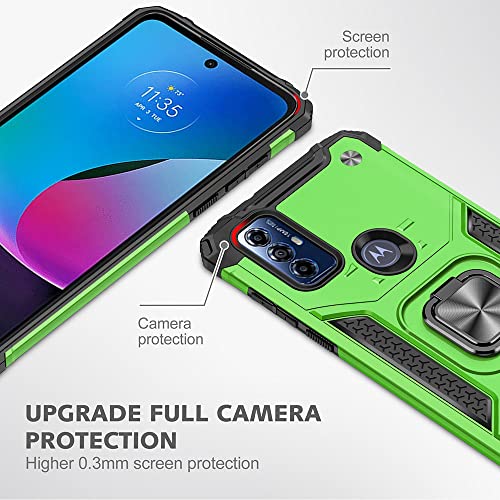 Coque Moto G Play 2023 antichoc verte avec protège-écran