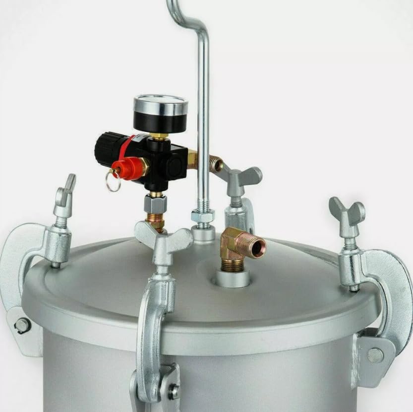 Sistema de pulverización de pintura 10 L Depósito de pintura 50 – 80 psi, recipiente a presión ajustable, recipiente de presión, pulverizador, pintor y barnizador, pulverizador