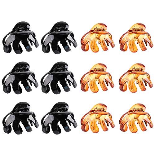Kingrol 12 Pack 3 Inch No-Slip Grip Octopus Clips, Strong Hold Hair Claw Clips for Women and Girls
