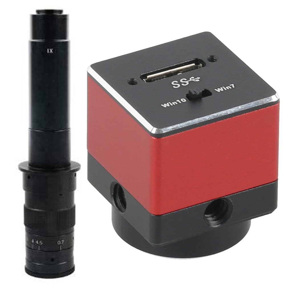 Cámara electrónica de vídeo para microscopio Industrial Digital Micro USB 3.0 HD de 5.0MP y Lente con Montura C de 300X