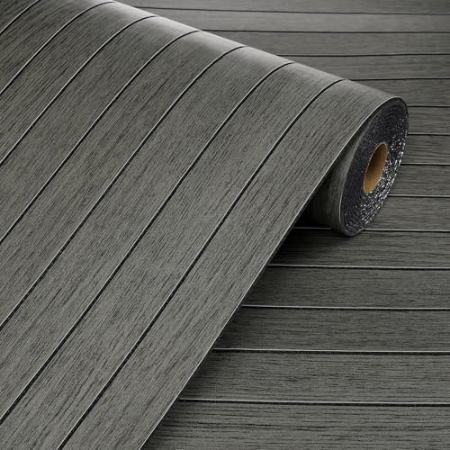 Livelynine Paneles Decorativos para Pared 3D Madera Listones Negro Paneles para Paredes Interiores 60CMx3M Revestimiento Pared Madera Gris Carbón Panel Decorativo Paredes Dormitorio Oficina Estudio