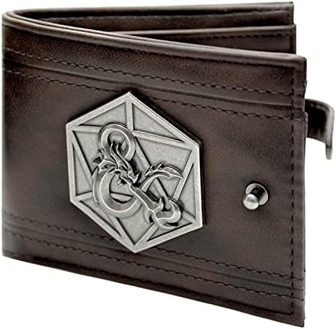 Dungeons & Dragons D&D Ampersand Silver Badge ID & Card Bi-Fold Wallet