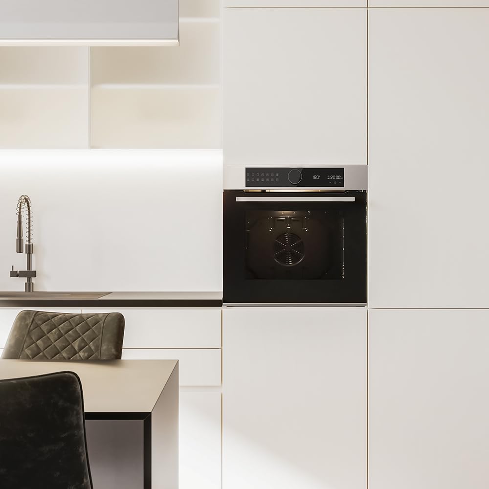 Cecotec Forno da Incasso Pirolitico Bolero Hexa P516000 Line A. Potenza 3250W, 73L, 14 funzioni: Pirolisi, Defrost, Grill, Airfryer. Dual Display e Cooling Fan. Porta Quadrupla Vetro. Classe A