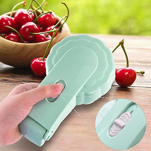 Chillyfar Cherry Pitter, 6 Cherries Seed Remover, Portable Cherry Core Remover, Kitchen Gadget For Removing 6 Cherries At Once(Light Green) #TOP2