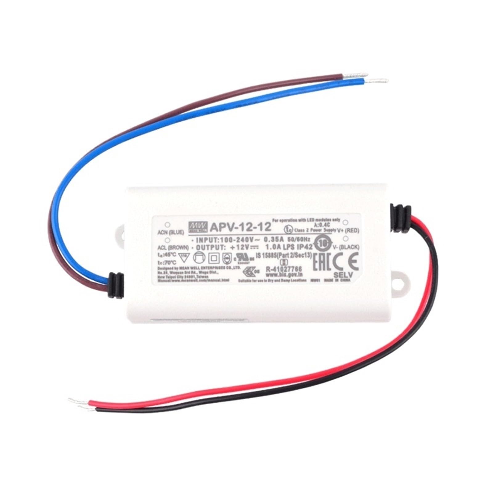 FCARUMIQP APV-12 Series 10W 12W Constant Voltage Single Output Power Supply LED Driver APV-12-5 APV-12-12 APV-12-15 APV-12-24(15v-apv-12)