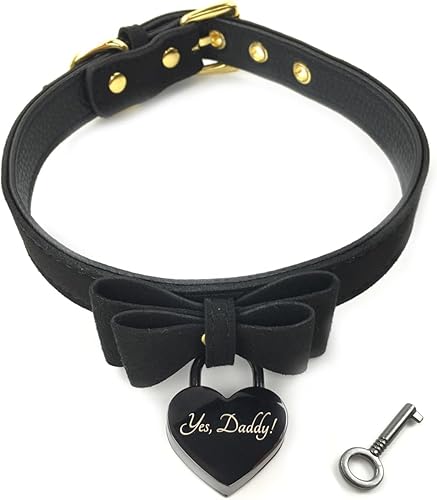 Miniatura 2 de Collar con colgante de campana, collar de terciopelo con lazo para gatito. Collar para gato Lolita., campana, L