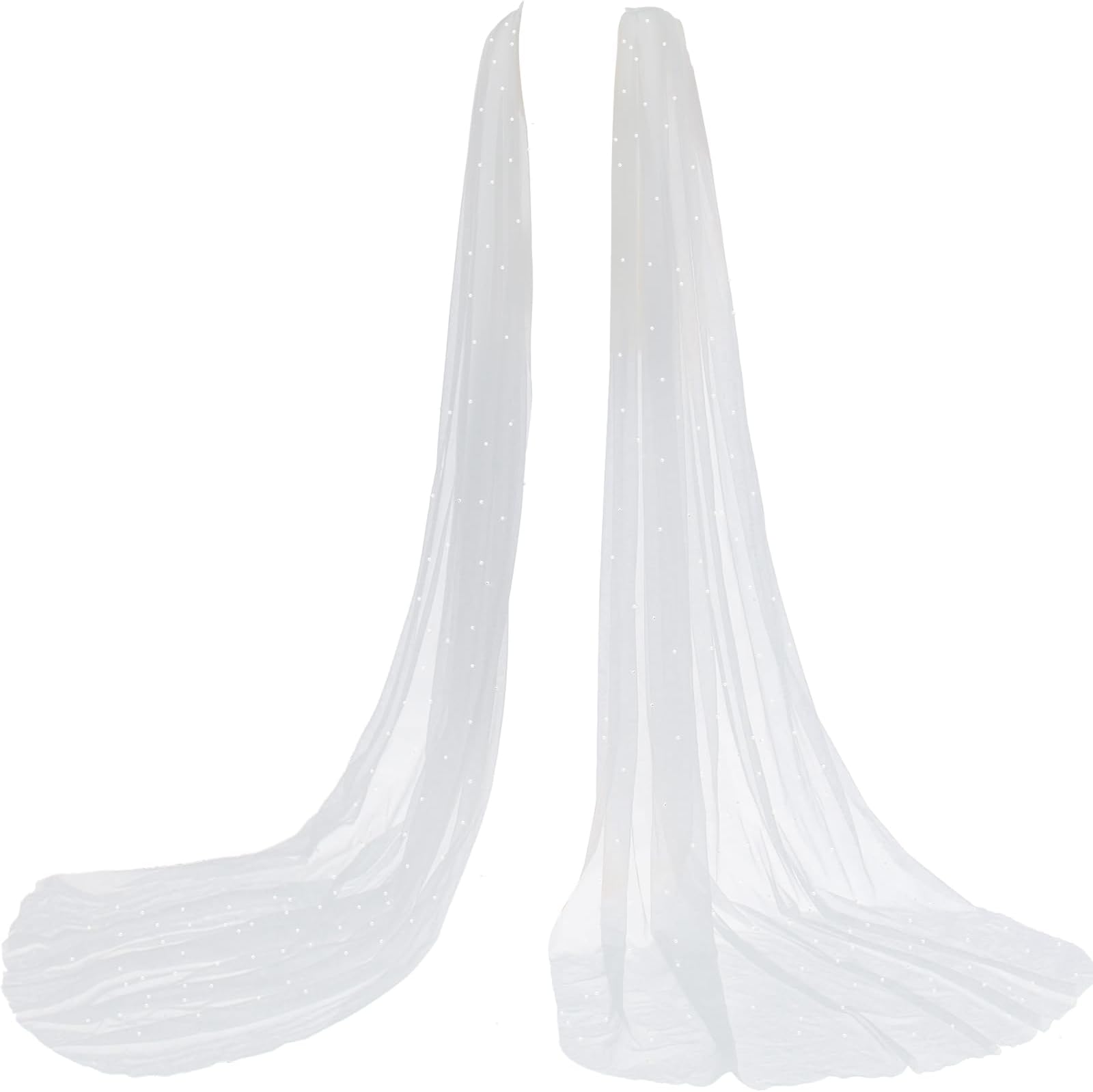 Wedding Bridal Cape Detachable Sleeve Pearl Tulle Shawl Shoulder Capelet Veil Cloak Rhinestone Pin for Formal Dress