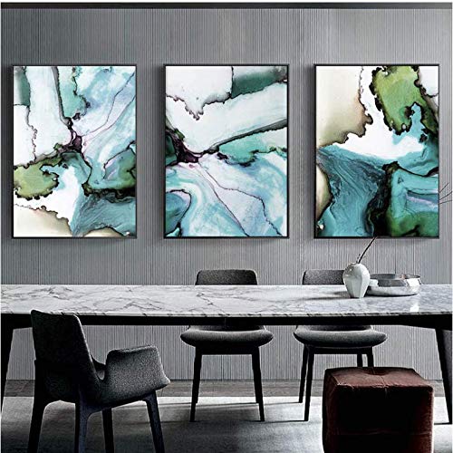 Toile marbre vert moderne 50x70cm pour illuminer la décoration de votre salon