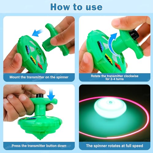 Image of Zest 4 Toyz Spinning Top for Kids Magic Light Toy with Flashing LED Light Up and Dynamic Music Non-Toxic Toys for Boys & Girls Multicolor (Pack of 1)