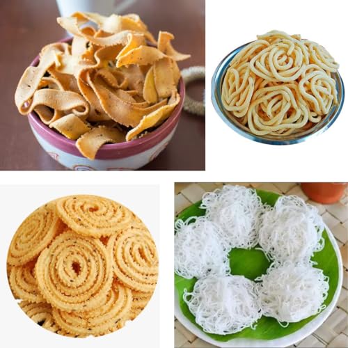 Image of Alumunium Murukku Maker|Muruku Achu|Chkkoda Idiyappam|Multi Purpose Achu Murukku MakerJanthikulu Maker,Snack, Murukku, Farsan Sev, Gathia with 5 Different Achu|Jalis (6 -Size)