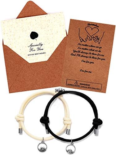 Upgraded Magnetic Couples Bracelets Mutual Attraction Relationship Matching Bracelets for Couples Friendship Promise Rope Braided Bracelet Set Gift for Women Men Boy Girl Him Her BFF Best Friends