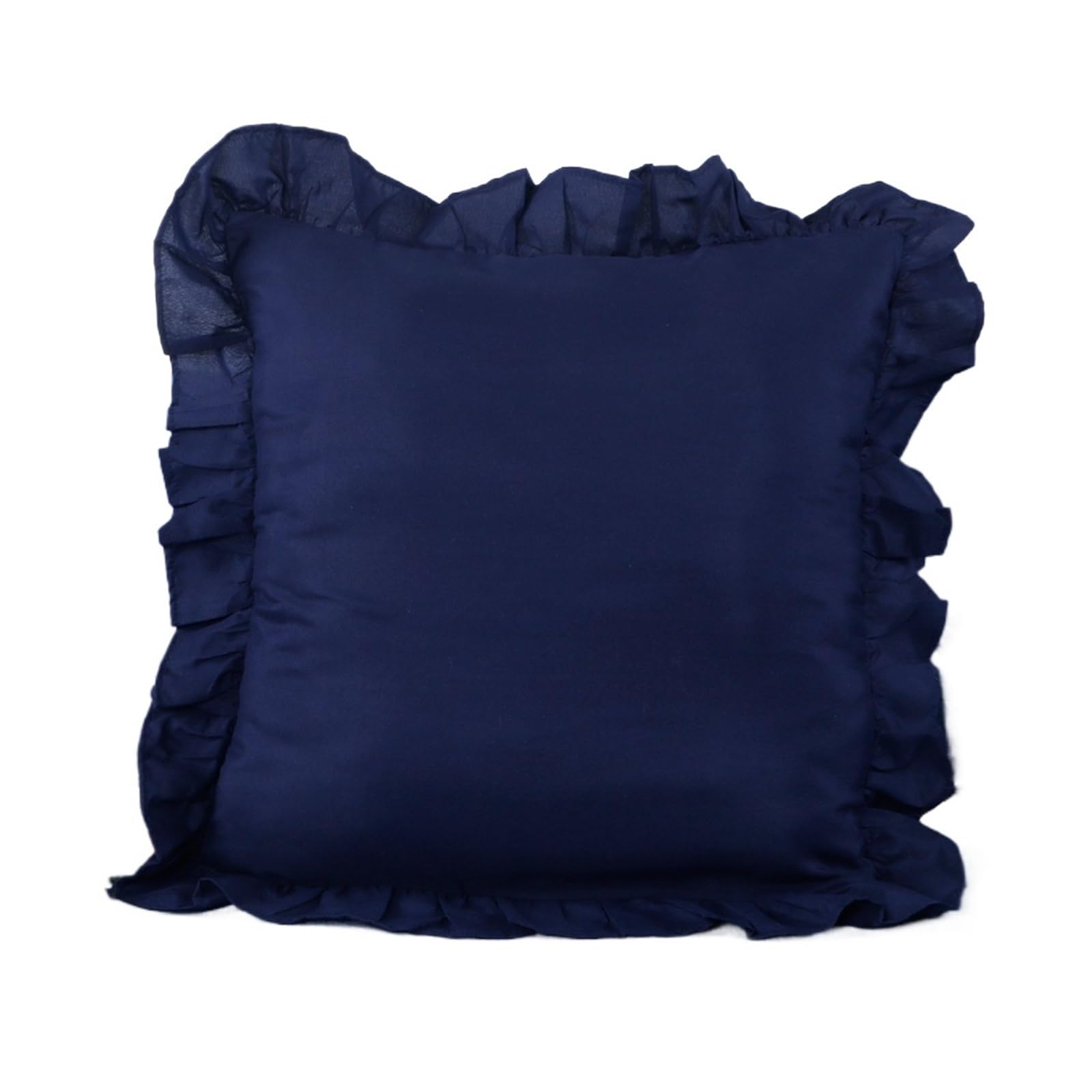 LYXYGMV 1 Pc Ruffled Pillowcase Core Envelope Pillow Shams Soft Breathable Non Shrinking For the Bedroom(Color03,45x45cm No Pillow)