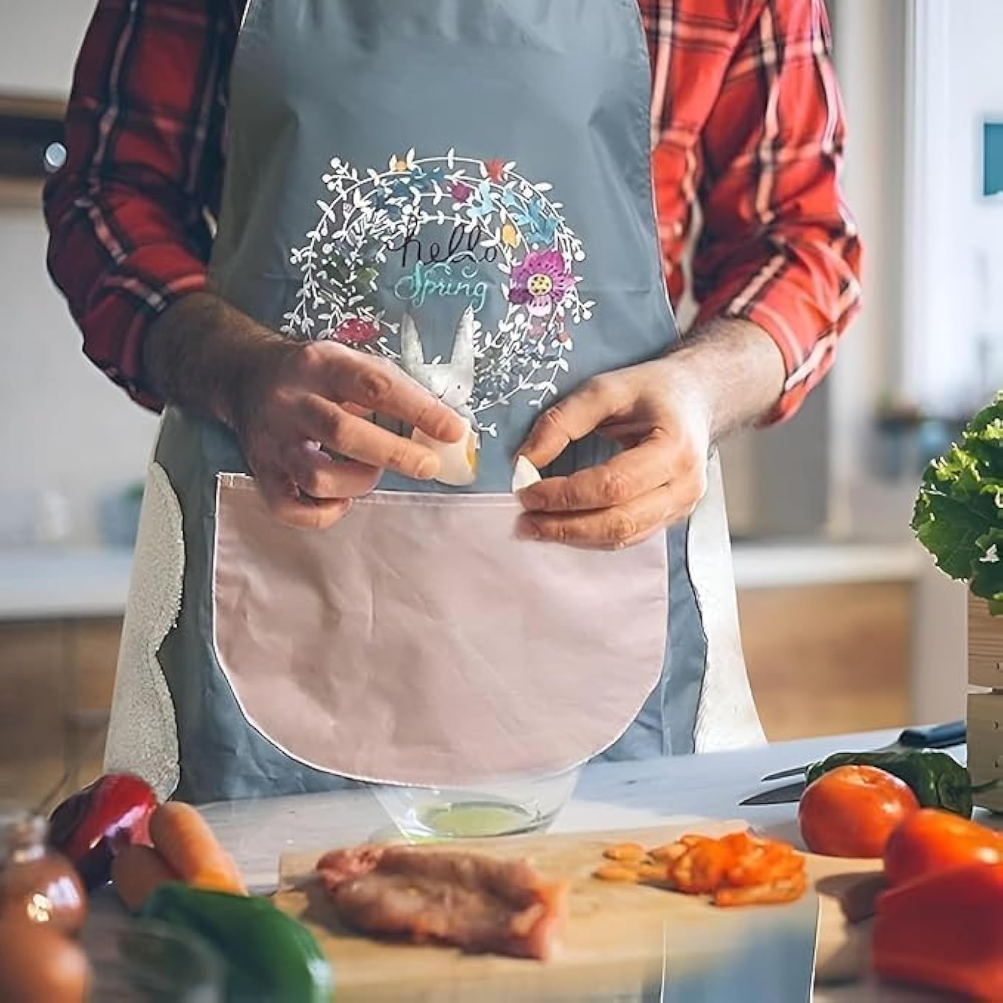 Kitchen Apron Waterproof Oil Proof Bib Apron