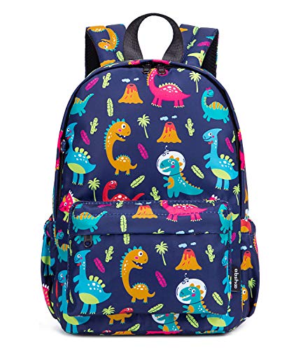 Abshoo Little Kids Toddler Backpacks for Preschool Backpack With Chest Strap (Dinosaur Navy)