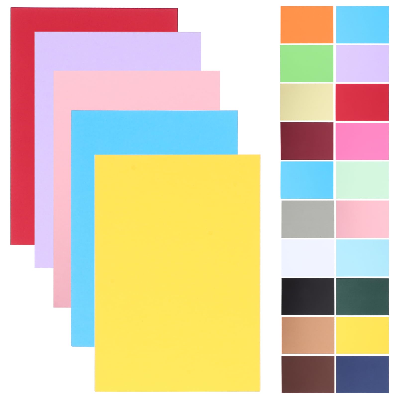 Papier Cartonné Coloré A4 230g pour Bricolage Manuel, 100 Feuilles
