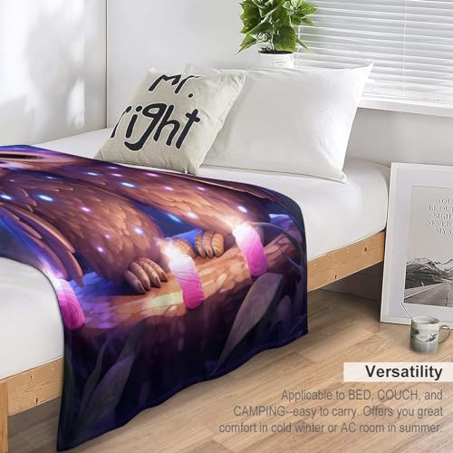 Couvertures douce et moelleuse Hibou flannel haut de gamme lit et sofa - 6