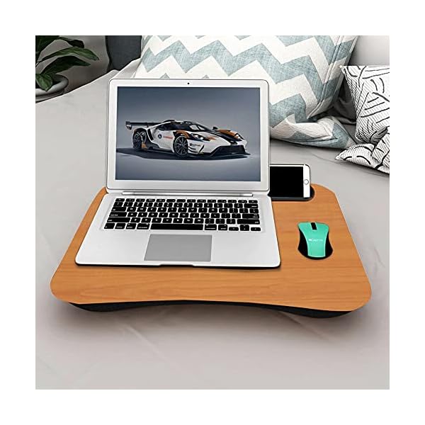 Kosoree Travel Portable Laptop Tray With Cushion Base Sofa Bed PC Notebook Knee Desk