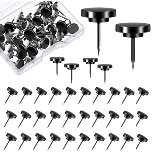 80 PCS Black Push Pins - Metal Thumb Tacks for Wall, Bulletin Board, Photo Hanging | Cork Board Tacks with Storage Box image 5