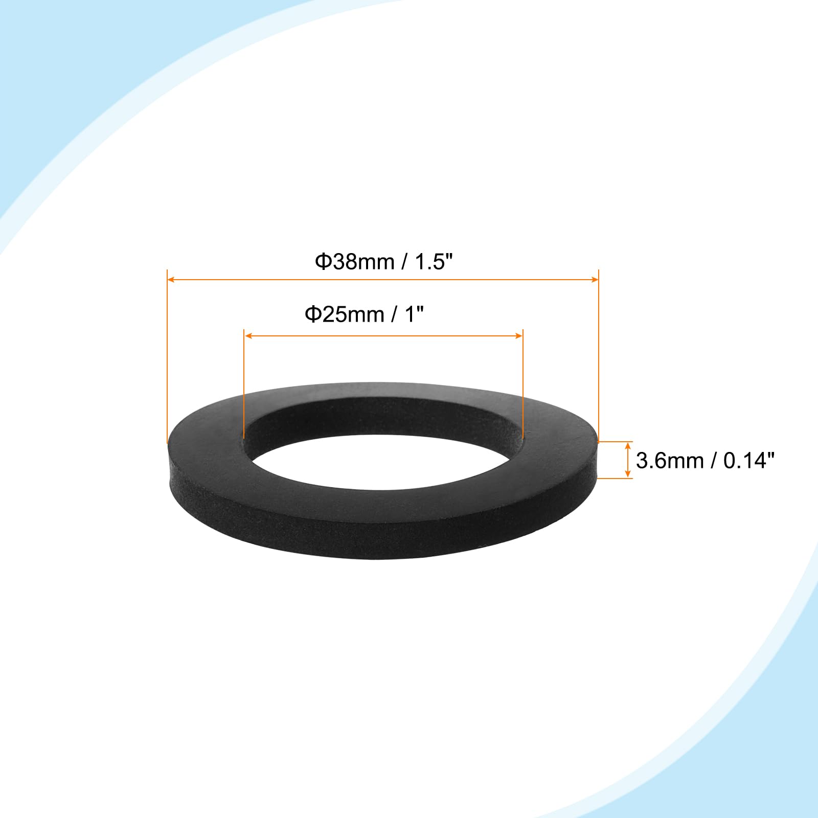 PATIKIL Flat Rubber Washers - Image 2