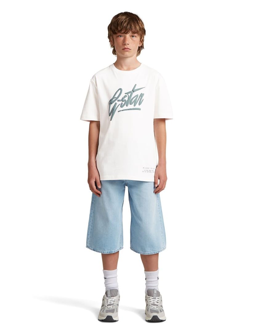G-STAR Dakota Skater Shorts Pantalones Cortos, Azul (Sun Faded Air Force Blue D26584-01-c947), 10 años para niño