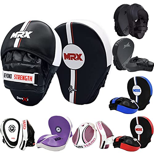 MRX Gel Tech Boxing Hook & Jab Pads MMA Focus Punching Mitts Training Thai Kick Strike Shield Curved