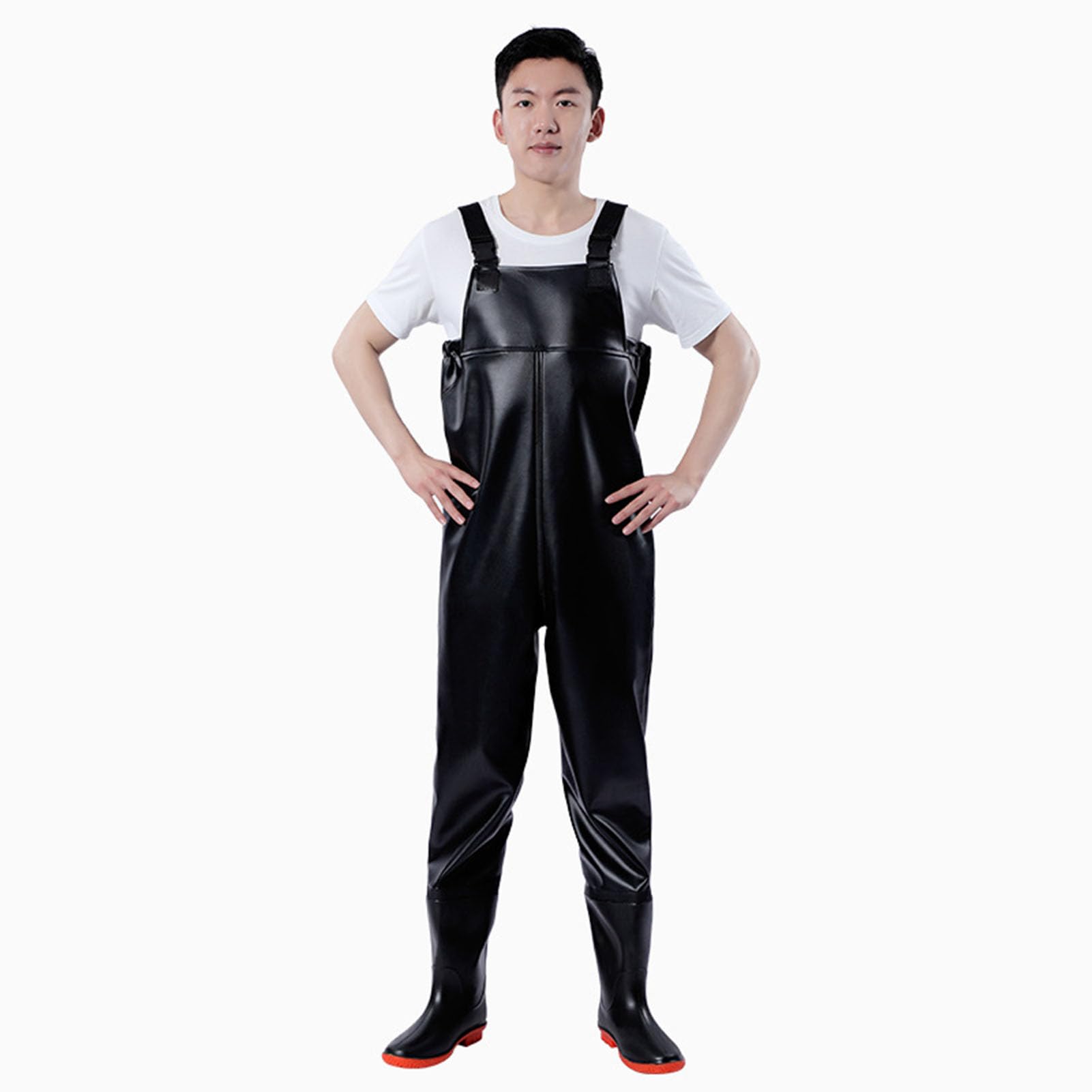 Wodery Piersiowe Boot Boot Foot Dla Mężczyzn, Kobiet, Wodery Wędkarskie Muchowe, Wodery Ze Spodniami Z Paskami, Wodoodporne, Unisex, Do Wędkarstwa Muchowego Na Grubym Morzu, Prace W B(Size:44,Color:E)