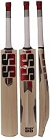 SS Gutsy Kashmir Willow Cricket Bat - Huge Sweet Spot, Perfect Balance, Chevron Grip & Carry Bag