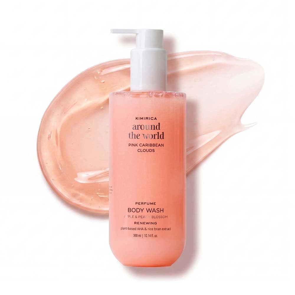 Kimirica Pink Caribbean Clouds Sulphate Free Shower Gel with the goodness of Red Apple & Calabrian Bergamot | 100% Vegan, Silicone Free Bodywash for all-skin types, 300ml-image-10
