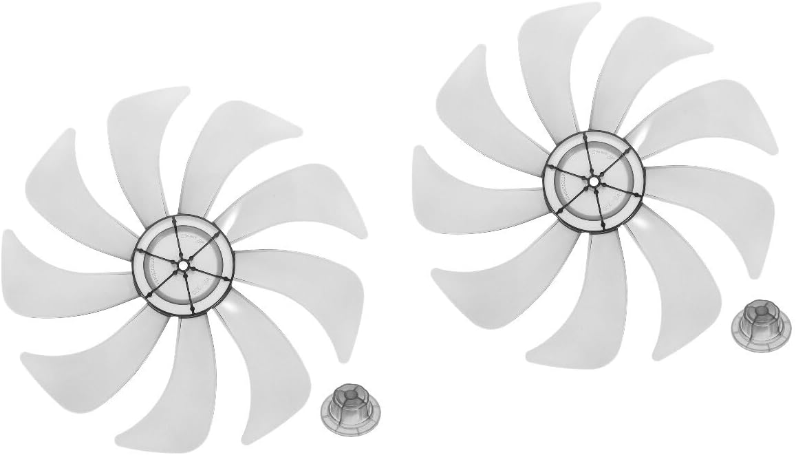 Housoutil 2pcs Replacement Fan for Electric Table and Floor Fans Transparent Blades Material Easy to Install