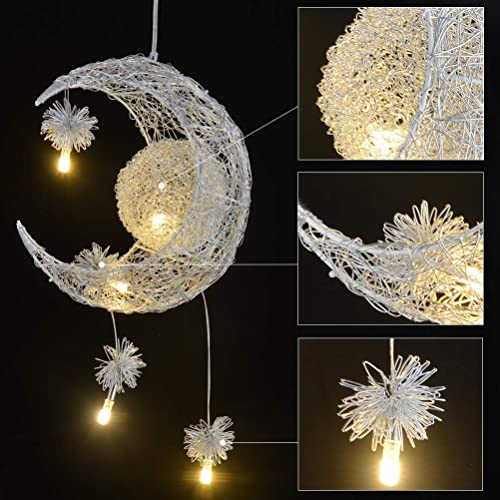 Tislyco BEDROOM HANGING LAMP Kids Ceiling Light, Moon Ceiling Light, Girls Chandelier For Bedroom, Nursery Light Fixture thumb #4