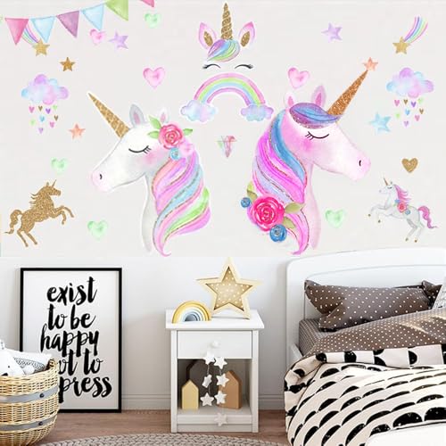 Vinilo decorativo unicornio para habitación infantil miniatura 4