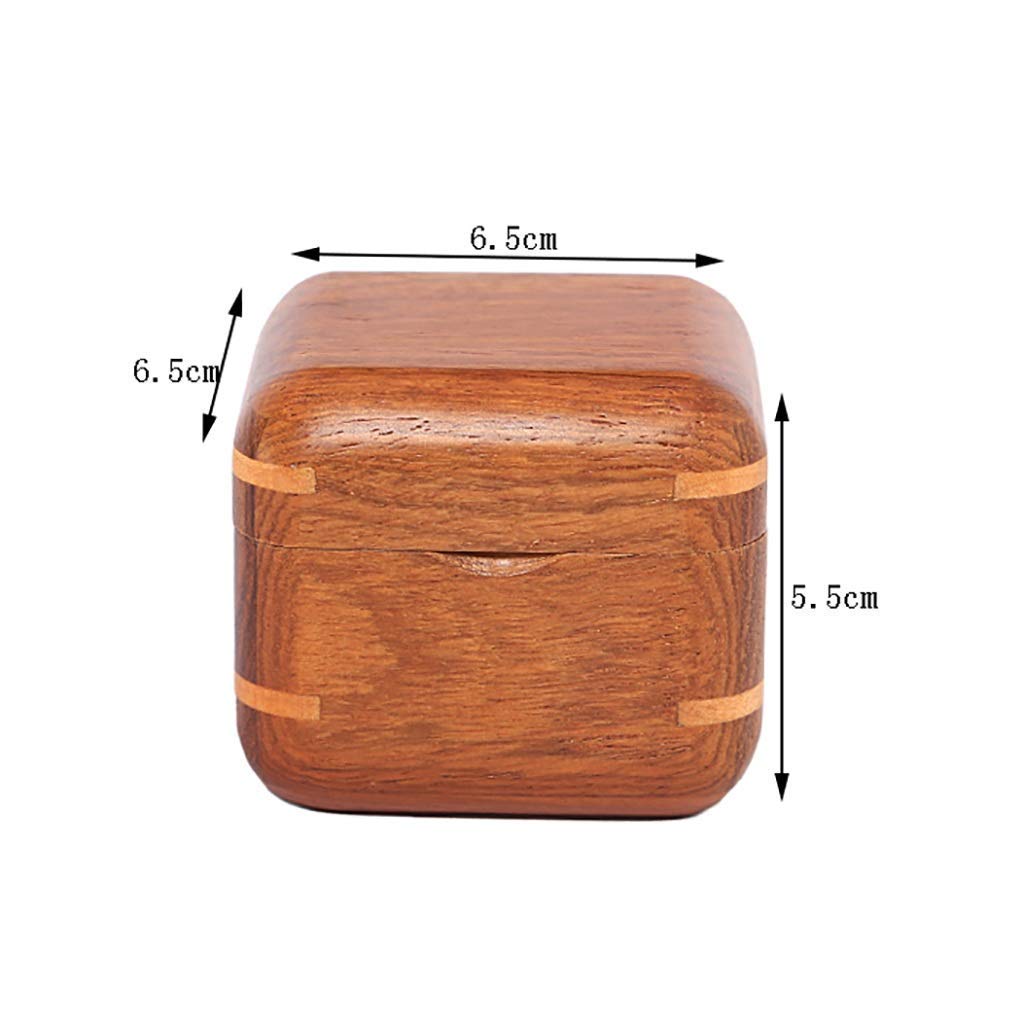 MUSUMI Scatola/Confezione Regalo in Legno per Fidanzamento, Matrimonio, Velluto (A)