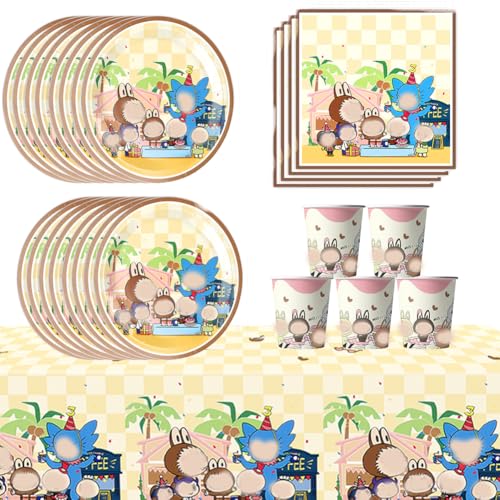 CHENGLI 61 peças louça de festa, louça de aniversário