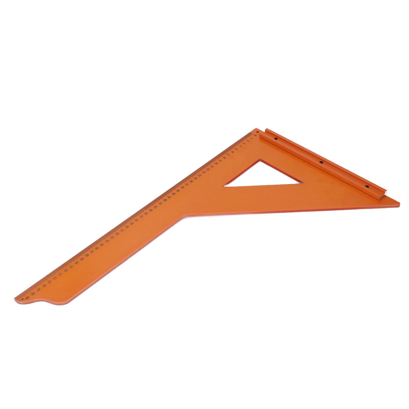 Règle triangulaire professionnelle pour le travail du bois, outil de mesure en plastique d'ingénierie carrée de précision à 90 degrés pour les projets de menuiserie et de b