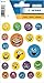 Produktbild HERMA 6153 Aufkleber Smiley klein groß, 21 Stück, Belohnung Sticker mit lustigen Emoji Gesicht Motiv, Kinder Etiketten für Schule Grundschule Schüler Tagebuch Scrapbooking Geburtstag Deko DIY Basteln