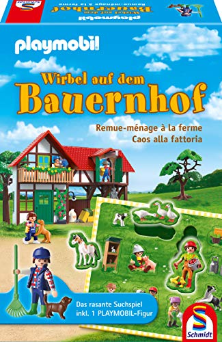Schmidt Spiele 40593 Playmobil, Wirbel auf dem Bauernhof, Lernspiel, bunt