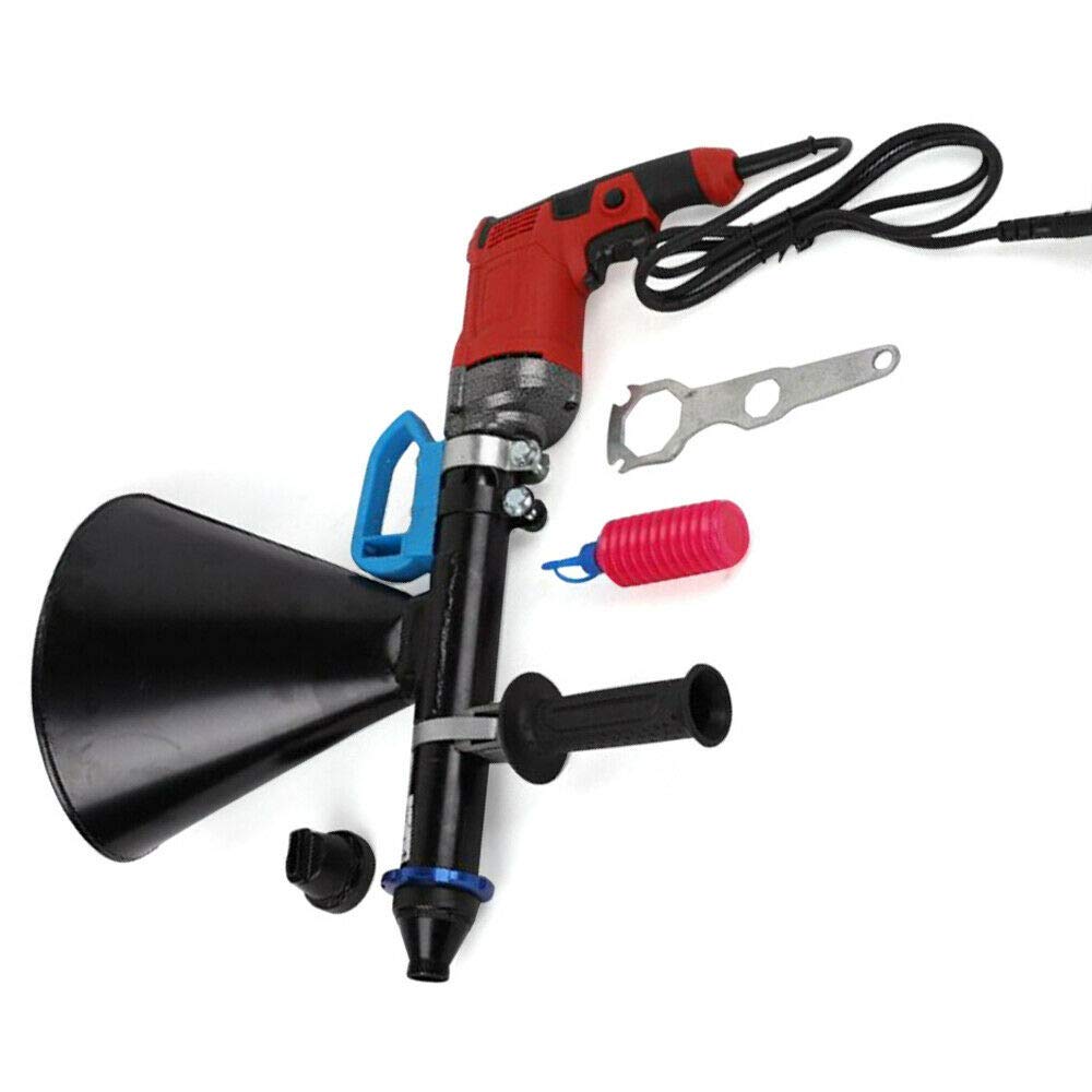 Pistola de juntas, 700 W, eléctrica, para mortero, con 2 boquillas y boquilla redonda para paredes y suelos de mampostería