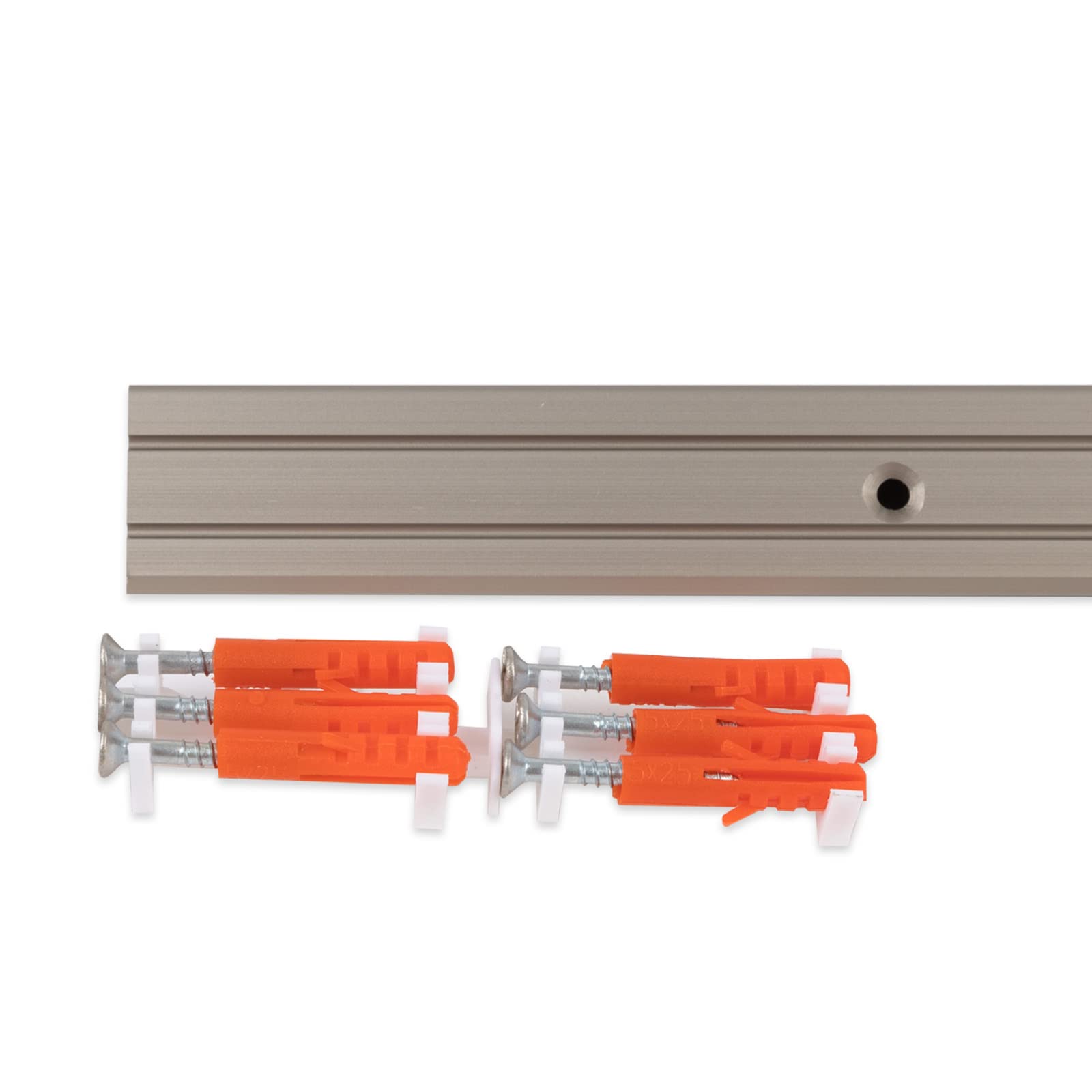 Floordirekt Winkelprofil 24,5 x 20 mm - Abschluss für Treppenstufen & Absätze - Vorgebohrt oder Vorgebohrt - Bodenleiste aus Aluminium (Edelstahl - matt, Vorgebohrt)